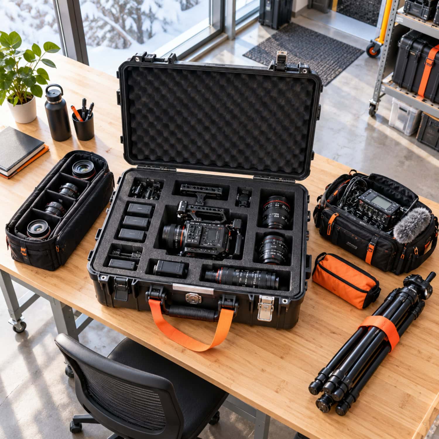 How to Start a Film Production Company With a Viable Model 12 Film production company rented camera kit sits packed in a lean shared workspace for the first booked project.