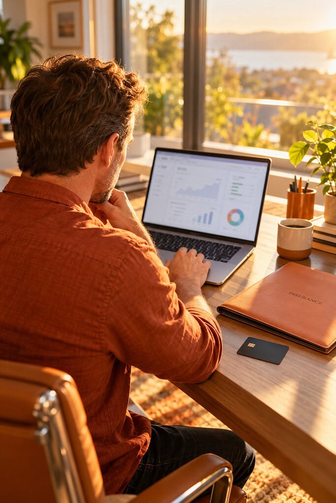 Types of Business Ownership and How They Work 6 Types of business ownership shift smoothly as an owner updates business accounts on a laptop in a bright home office.